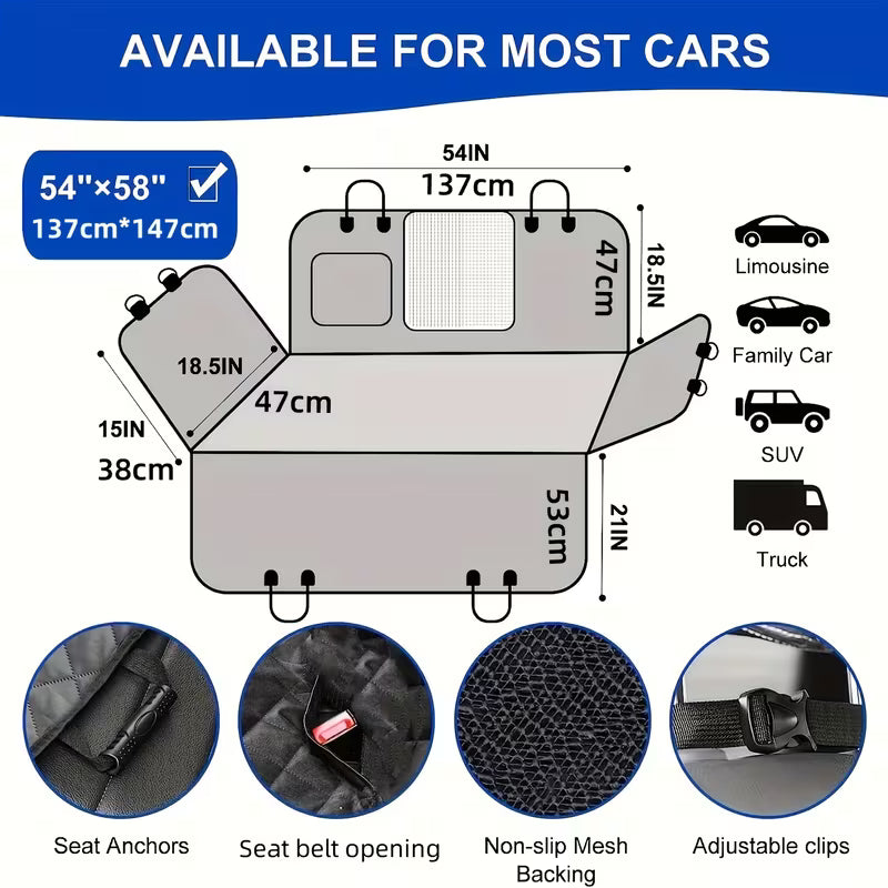 Protective Dog Car Seat Cover Pawtail Pals